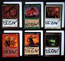SIGNED MTG Artist Proof _Brom_ Stronghold _VOLRATH'S LABORATORY,  BULLWHIP +4 AP