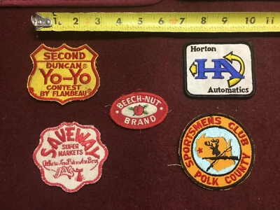 Vintage Patch Lot Sportsman Beechnut Horton Saveway Duncan Yoyo Tobacco Gun - Image 1 of 4