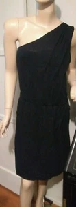 Juicy Couture Women's One-Shoulder Draped Black Dress Sz. L - Picture 1 of 7