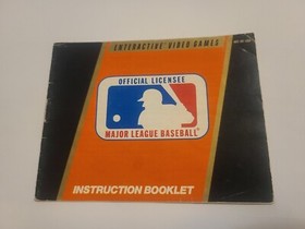 Major League Baseball NES Nintendo manual de instrucciones solamente