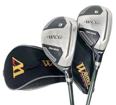 Warrior WCG Pro Edge 3 Madera 20° y 5 Madera 26° True Launch Grafito Derecha con Fundas Foto 1 de 4