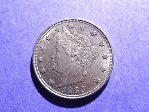 1883 No Cents Liberty V Nickel  AU Cover
