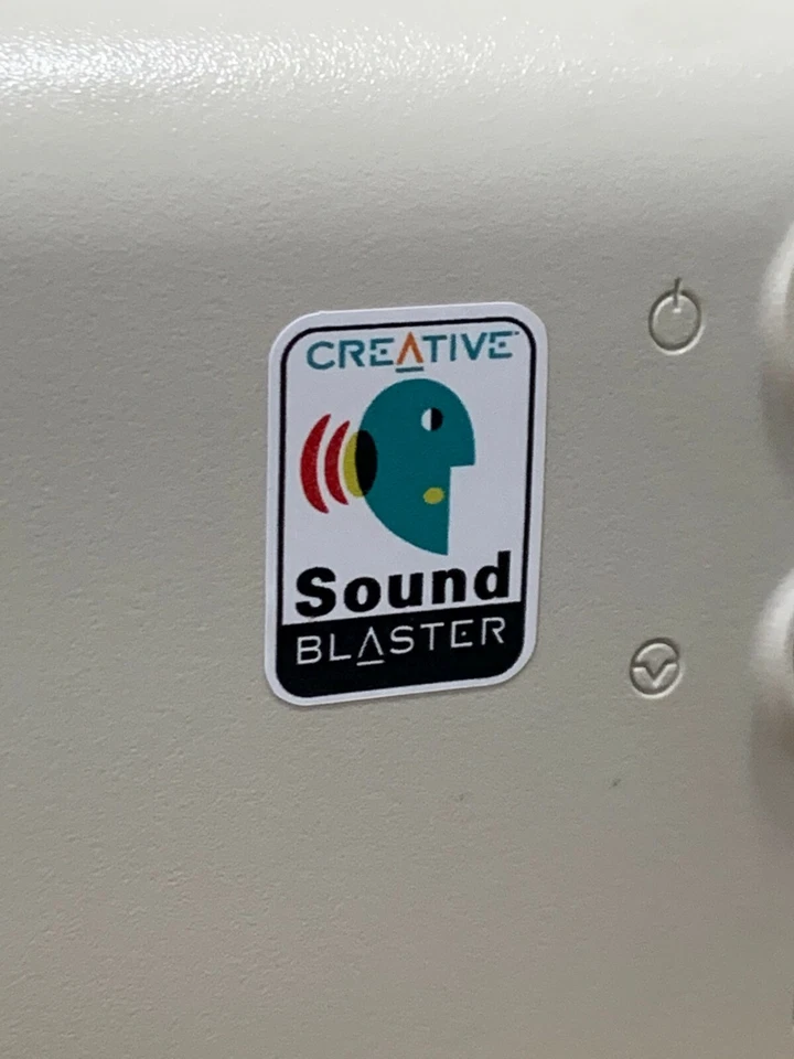 Creative Sound Blaster Guy Computer Case Badge Sticker 16 32 AWE Pro Pentium PC - Image 1 of 1