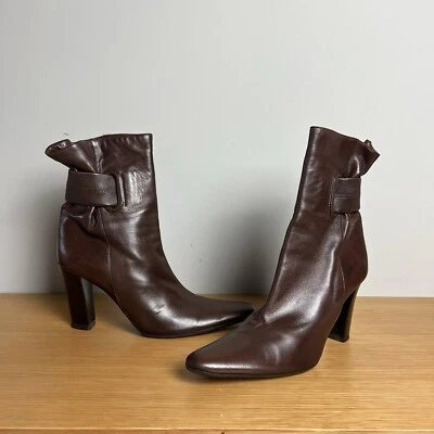 Botas de cuero Bottega Veneta punta tacón alto - talla 38,5 Foto 1 de 4