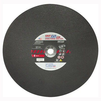 Rodas de corte de serra portátil United Abrasives SAIT 23459 16X1/8X1 A24R pacote com 10 - Imagem 1 de 2