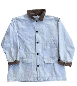 Vintage LL Bean Barn Jacke Canvas Chore Mantel beige hellbraun Cordkragen Herren XXL - Bild 1 von 9
