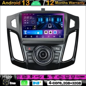 9"Android 13 Autoradio Carplay GPS SAT Navi BT DAB For Ford Focus MK3 2011-2019 - Picture 1 of 12