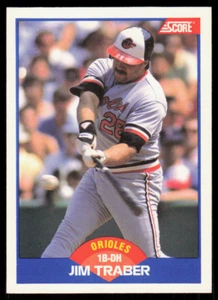 1989 Score 590 Jim Traber Baltimore Orioles - Picture 1 of 2