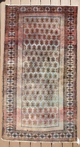 Vintage 6'4 X 3'6 Baluchi Handmade Persian Oriental Rug Multicolor Beautiful - Picture 1 of 12
