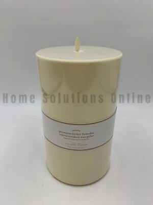 Pottery Barn Premium Flickering Flameless Outdoor Pillar Candle 6" x 10" #U115 - Image 1 of 4