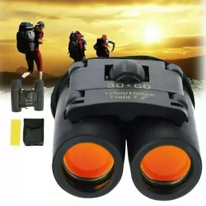 Binoculars 30x60 Zoom Outdoor Travel Compact Folding Telescope Hunting Day/Night - Picture 1 of 7