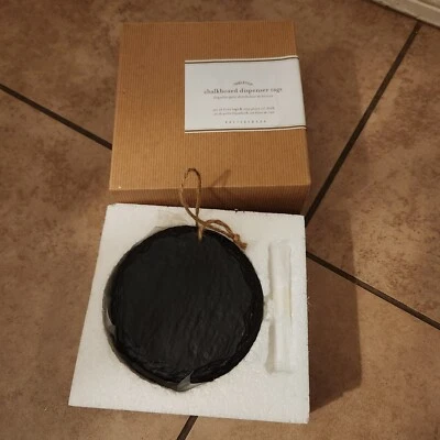 S/4 Pottery Barn Round Beverage Drink Basket Chalkboard Sign Signage - Image 1 of 4