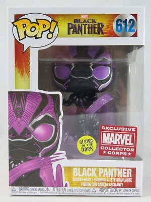 Marvel Funko Pop - Black Panther (Glow) - Collector Corp - No. 612 - image 1 of 4