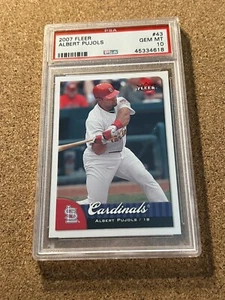 2007 Fleer #43 Albert Pujols PSA 10 GEM MINT Grade - Picture 1 of 3