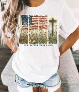 One Nation Under God, 4th of July Christian Patriotic Sublimation , Faith - Picture 1 of 3
