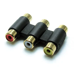 Adattatore audio 3RCA fem/3RCA fem - Foto 1 di 1