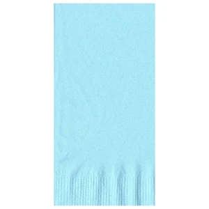 50 Plain Solid Colors Dinner Hand Towel Napkins Paper - Light Blue - Picture 1 of 2