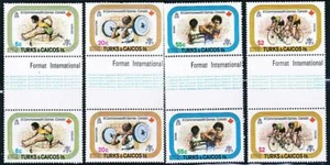 👉 TURKS & CAICOS 1978 SPORTS GAMES in CANADA (gutter PAIRS) MNH CYCLING - Picture 1 of 1