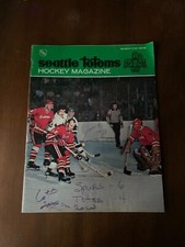 1972-73 WHL Hockey Program Seattle Totems VS Denver Spurs JAN 6TH Vintage