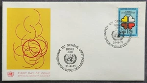 United Nations - Geneva - Scott -19 - Anti Discrimination -1971- First Day Cover - Picture 1 of 2