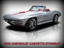 1966 Chevrolet Corvette Stingray Convertible NEW Metal Sign: Pristine Condition!