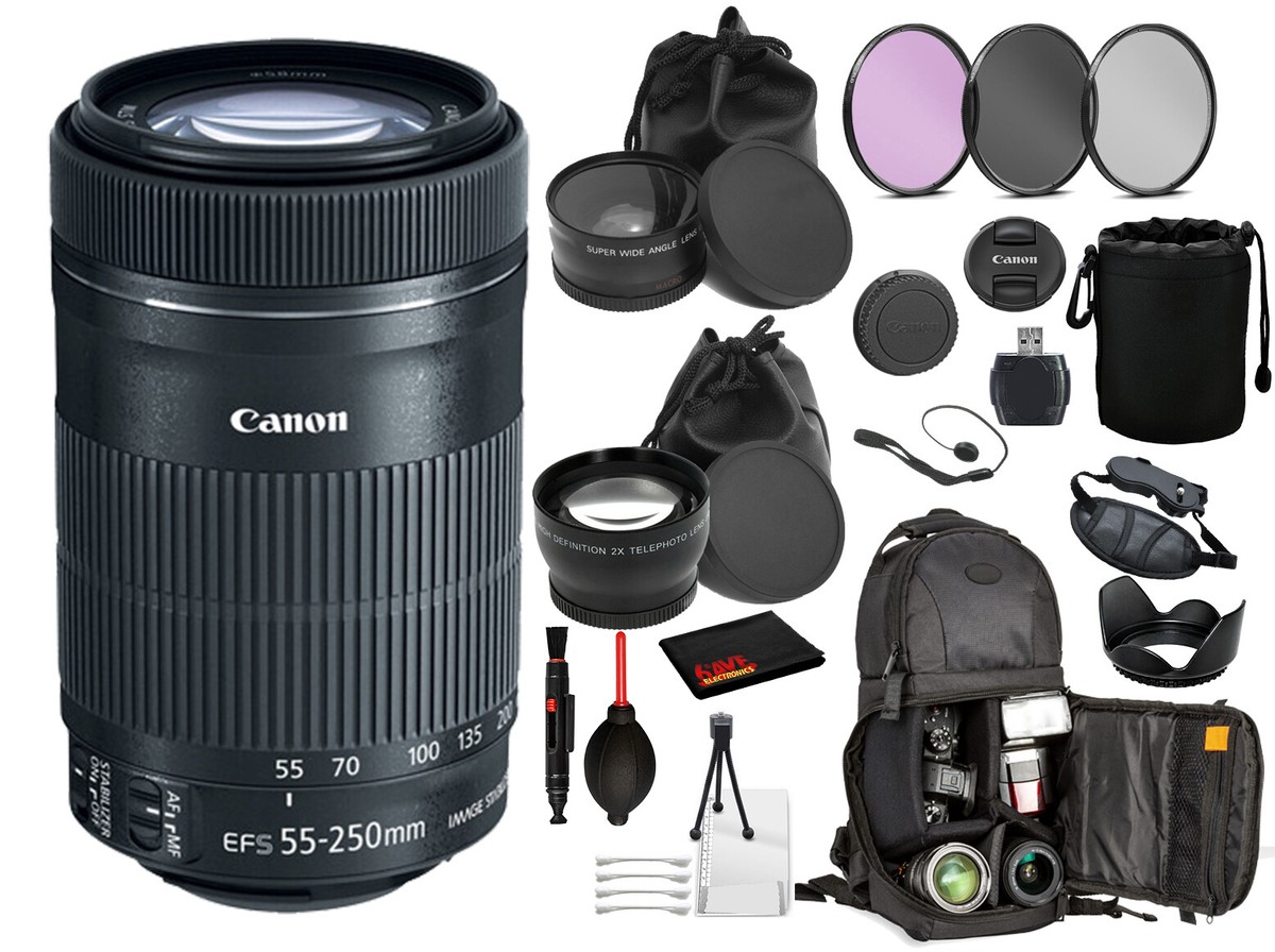 Canon Telephoto Lens Canon EF-S 55-250mm STM Lens (Renewed