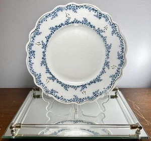 ATQ c1898 WH Grindley England RN 325874 F Aldine Flow Blue Gold Dinner Plate 10” - Picture 1 of 7
