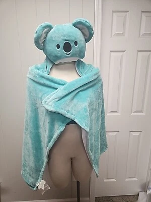 Poncho toalla koala malvavisco para niños con capucha ideal para playa, piscina y después del baño  Foto 1 de 4