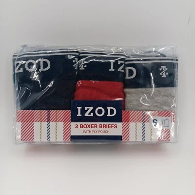 Izod Mens 3-Pack Cotton Boxer Briefs Holiday Christmas Theme Small NWT AA10 -5 - Image 1 of 4