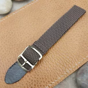 Cinturino orologio 18mm maglia perlon marrone vintage classico tedesco passaggio singolo anni 60 nos - Foto 1 di 7