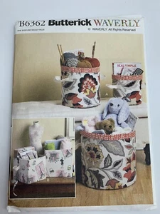 BUTTERICK WAVERLY B6362 Sewing Pattern Storage Bins, Collapsible Bin UNCUT - Picture 1 of 10