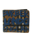 Portefeuille pliant Burberry London/cuir/bleu/check DFz34