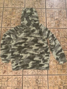 Original Use Women Loose Fit Hooded Faux Sherpa Pullover Restful Cameo Green Med - Picture 1 of 5