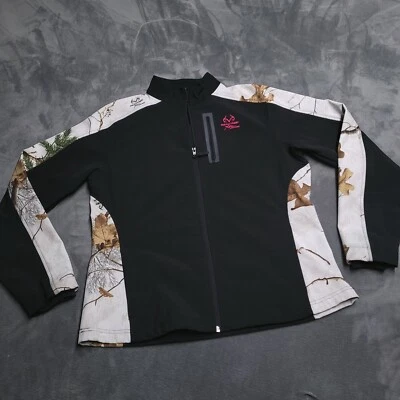 Realtree Pink Camo Insulated Medium Jacket Coat Zip Pockets Hunting Outdoors - Image 1 of 4