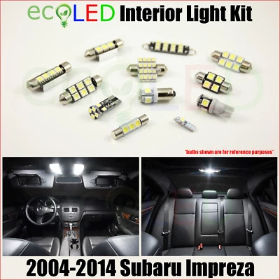 Kit de equipamiento de luces interiores LED BLANCAS para Subaru Impreza 2004-2014 6 bombillas Foto 1 de 4