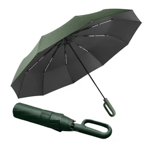 Extra Large Windproof Travel Folding Compact Golf 54'’ Umbrella Automatic Ope... - Picture 1 of 8