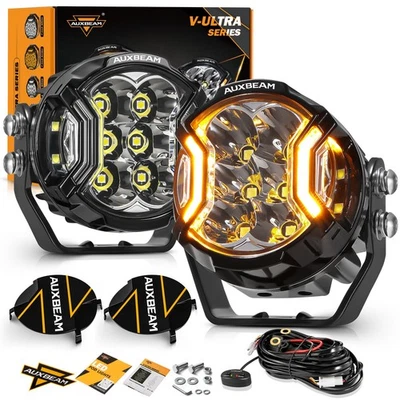 AUXBEAM 3" LED Trabajo Luz de Conducción Barra Vainas Offroad Lámpara Niebla Ámbar DRL para Nissan Foto 1 de 4
