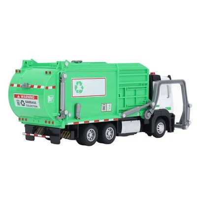 1:32 Garbage Truck Toy Friction Powered With Lights Sounds And - Image 1 of 4