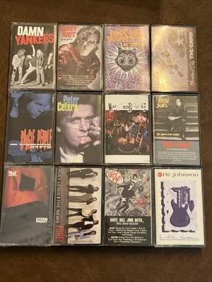 12 assorted Cassetes lot (Bowie, Cars, Billy Joel, Huey Lewis, Jesus Jones, etc) - Image 1 of 3
