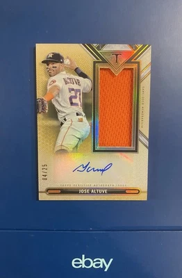Jose Altuve 2021 Topps Triple Threads Jumbo Relic Autograph /25 - Image 1 of 2