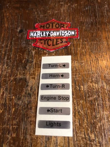 Harley-Davidson 1972-1981 switch gear decals self adhesive , full set  new HD B5 - Picture 1 of 7