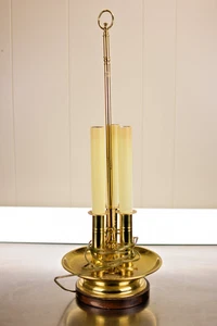 Vintage French Bouillotte Candlestick Table Lamp 3-way - Picture 1 of 4