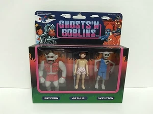 Ghosts N Goblins ReAction Figure 3-Pack Unicorn Arthur & Skeleton New - Picture 1 of 13