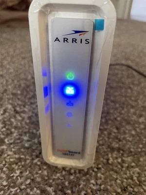 ARRIS Surfboard SB6141 DOCSIS 3.0 Cable Modem, White - Image 1 of 4