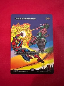 Goblin Bombardment 0023 Borderless Spider-Man MTG Marvel Universe Eternal - Legal - Bild 1 von 2