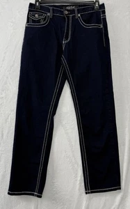 True Luck klassische Stretch-Bootcut-Jeans dunkle Waschung für Herren Größe 32 x 30 - Bild 1 von 14