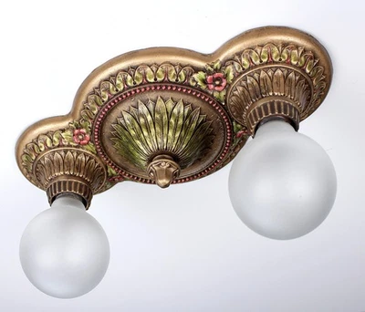 Lámpara de techo antigua vintage Art Deco Nouveau de 1930 bombilla desnuda Foto 1 de 4