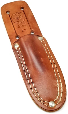 VTG KLEIN TOOLS Leather Tool Sheath Klein 5188 K2 Klein Knife Pouch Belt Sheath - Image 1 of 4