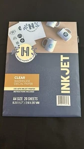 Hayes Paper Co. Waterslide Decal Inkjet CLEAR - Premium A4, 12 Sheets Remain! - Afbeelding 1 van 4