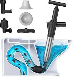 Abflussreiniger Pumpe, Toiletten Pömpel Rohrreiniger Druckluft Toilet Plunger WC - Bild 1 von 15